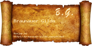 Braunauer Gilda névjegykártya